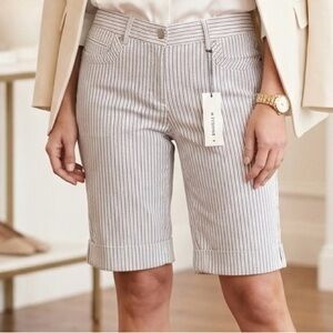 Striped Bermuda Shorts